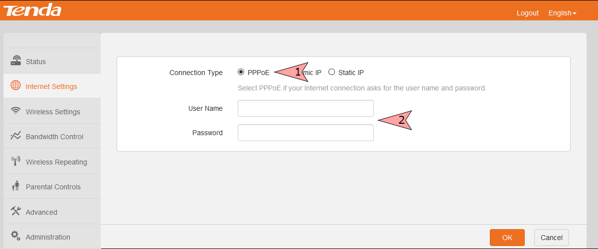 Старий інтерфейс роутера Tenda,3 - інтернет-провайдер Briz в Одесі
