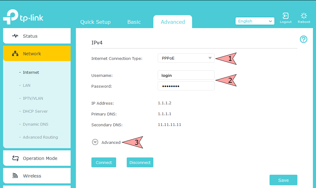 Blue interface TP-Link,5 - Internet provider Briz in Odesa