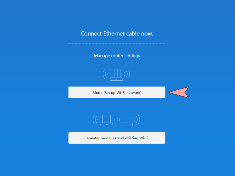 Mode (Set up Wi-Fi Network)