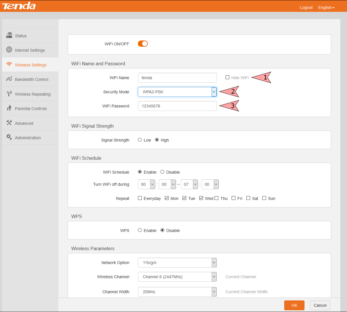 Старий інтерфейс роутера Tenda,4 - інтернет-провайдер Briz в Одесі