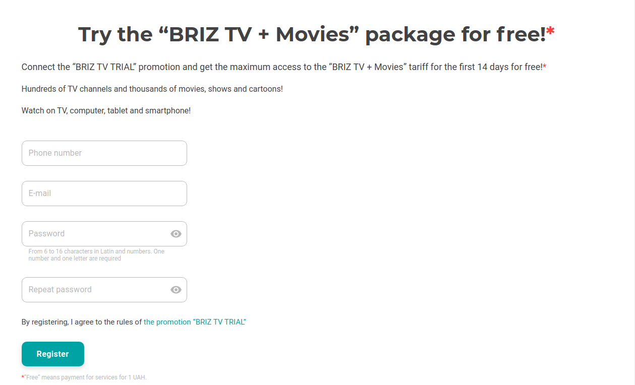 BRIZ.TV connection,2 BRIZ.TV connection,2 - Internet provider Briz in Odesa